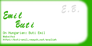 emil buti business card